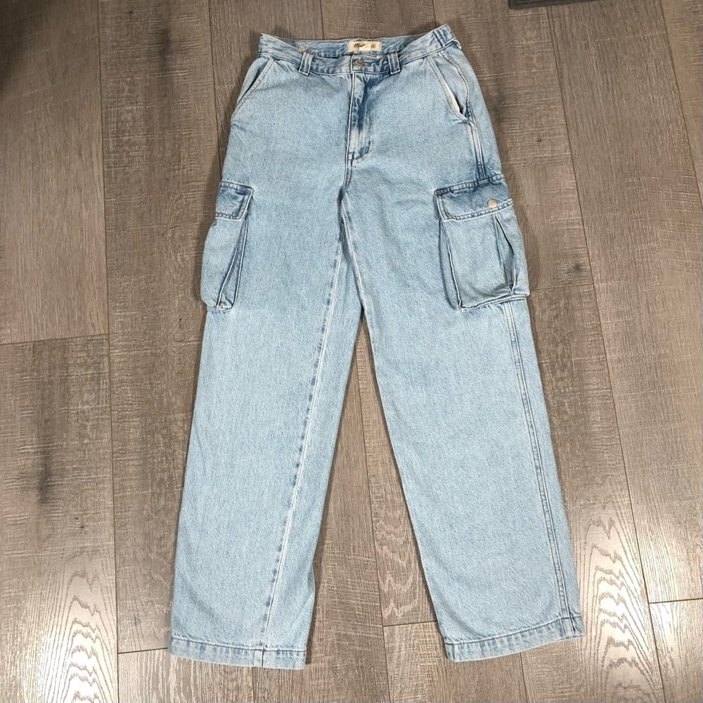 MADEWELL Women’s Low-Slung Straight Cargo Jeans Size 25 - Picture 2 of 10